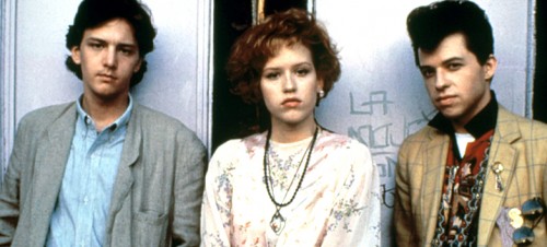 PRETTY IN PINK, Andrew McCarthy, Molly Ringwald, Jon Cryer, 1986, © Paramount / Courtesy: Everett Collection